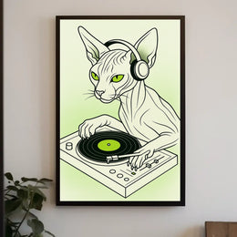 Dj Cat Vibes Poster
