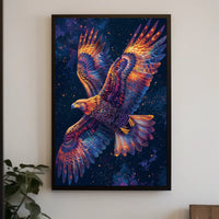 Majestic Cosmic Eagle Fantasy Art Poster