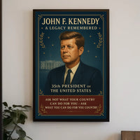 John F. Kennedy Vintage Presidential Poster Art