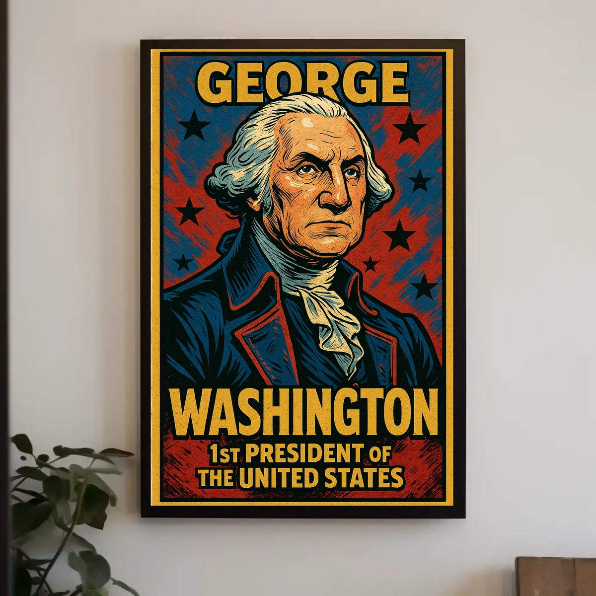 George Washington First President Poster Wall Art Decor