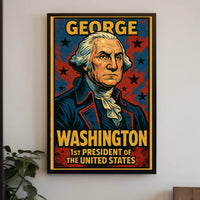 George Washington First President Poster Wall Art Decor