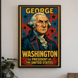 George Washington First President Poster Wall Art Decor