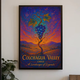 Colchagua Valley Vineyard Art: Mystical Chilean Landscape