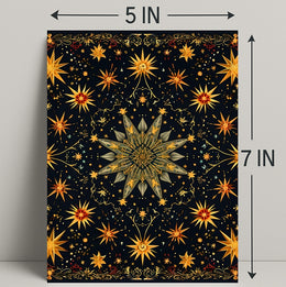 Celestial Starburst Abstract Art Poster