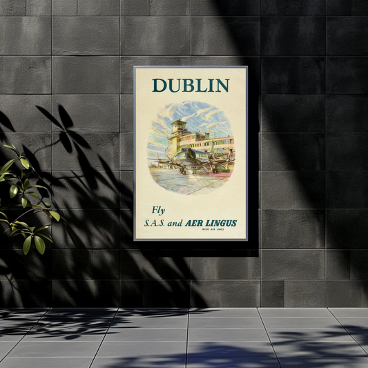 Vintage Poster - Dublin Aer Lingus Airport