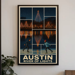 Austin River Of Lights Poster