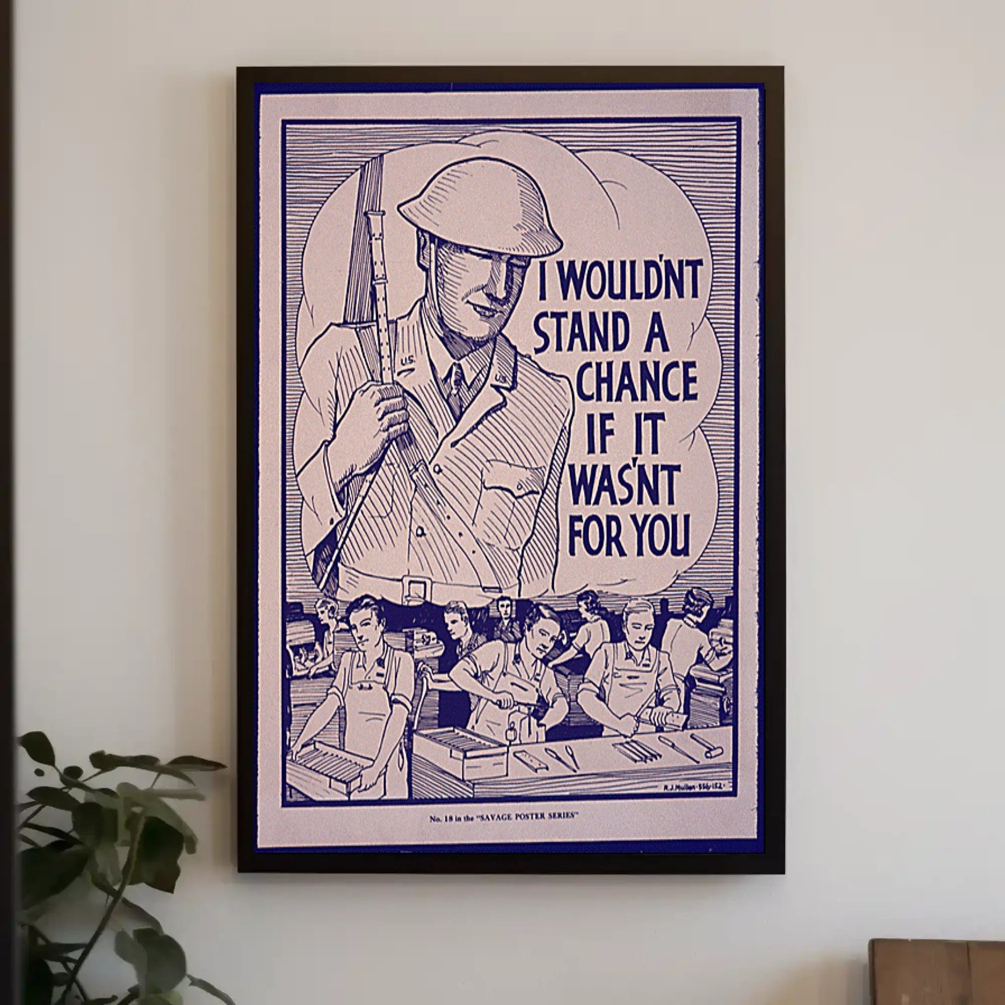 WWI Soldier Gratitude Vintage Propaganda Poster