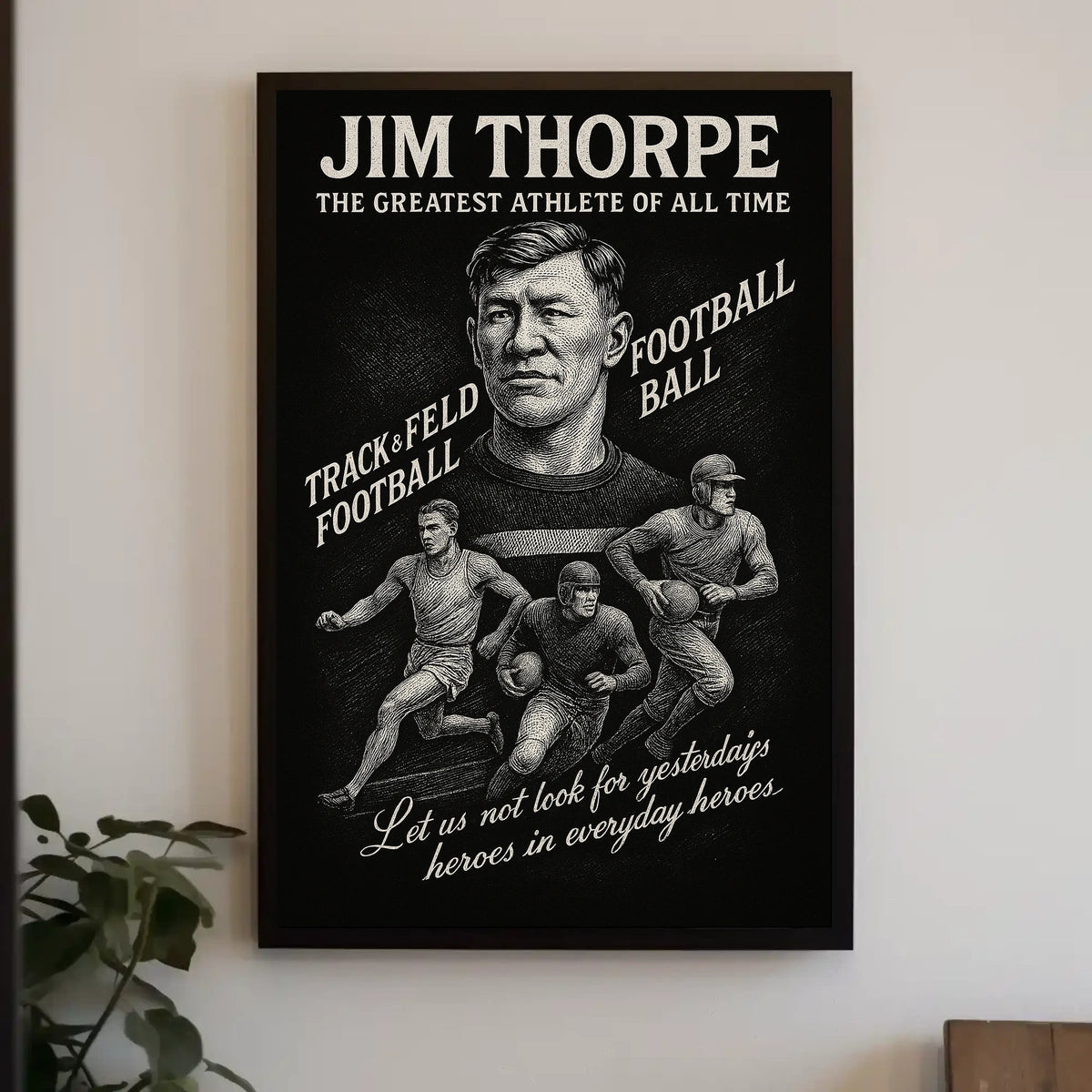 Jim Thorpe The Greatest Athlete of All Time Poster