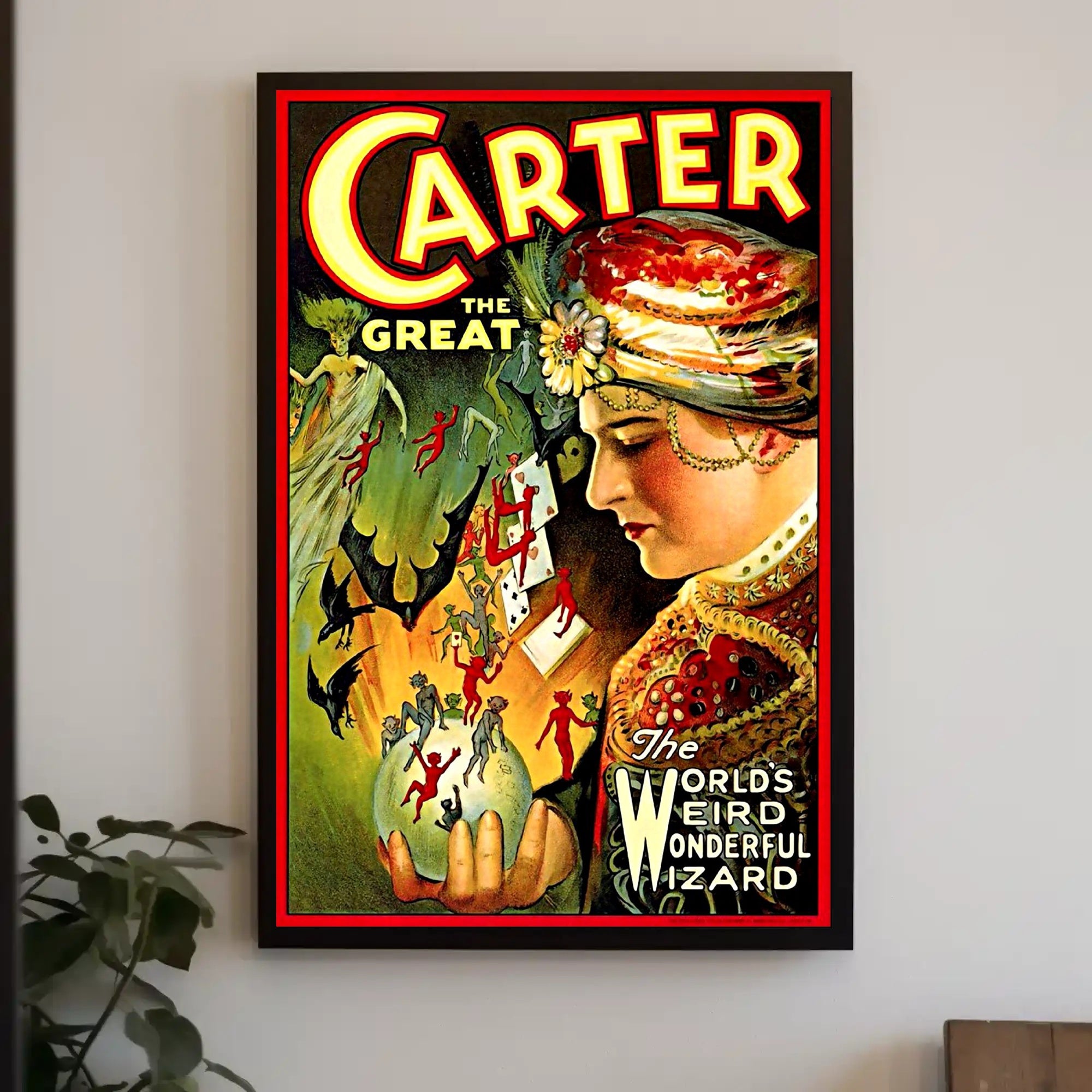 Carter the Great Magic Show Vintage Cultural Poster
