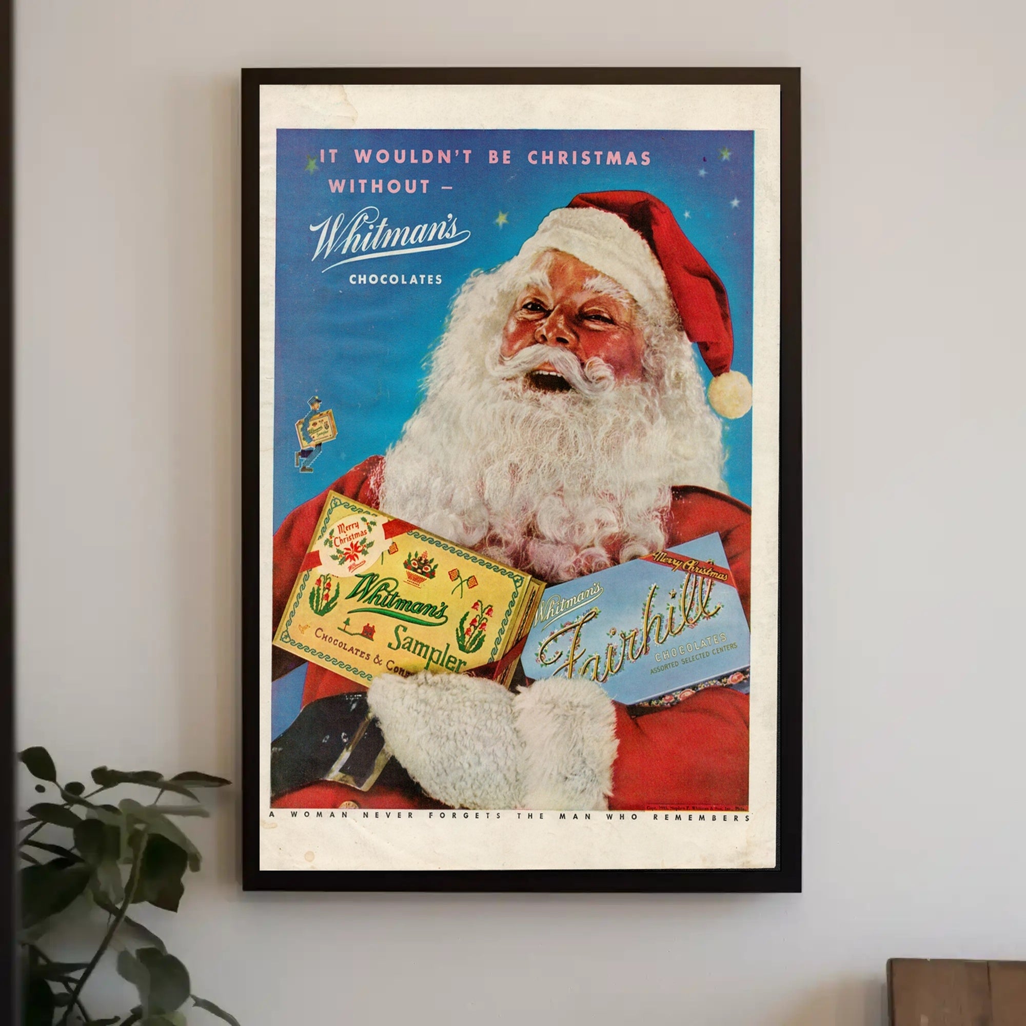 Whitman's Chocolates Christmas Ad Poster PosterGoat