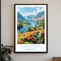 Lake District Escape: Vintage Style Travel Poster