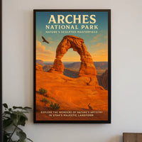 Arches National Park Scenic Vintage Travel Poster