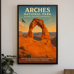 Arches National Park Scenic Vintage Travel Poster