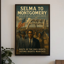 Selma To Montgomery Route Of The 1965 Poster