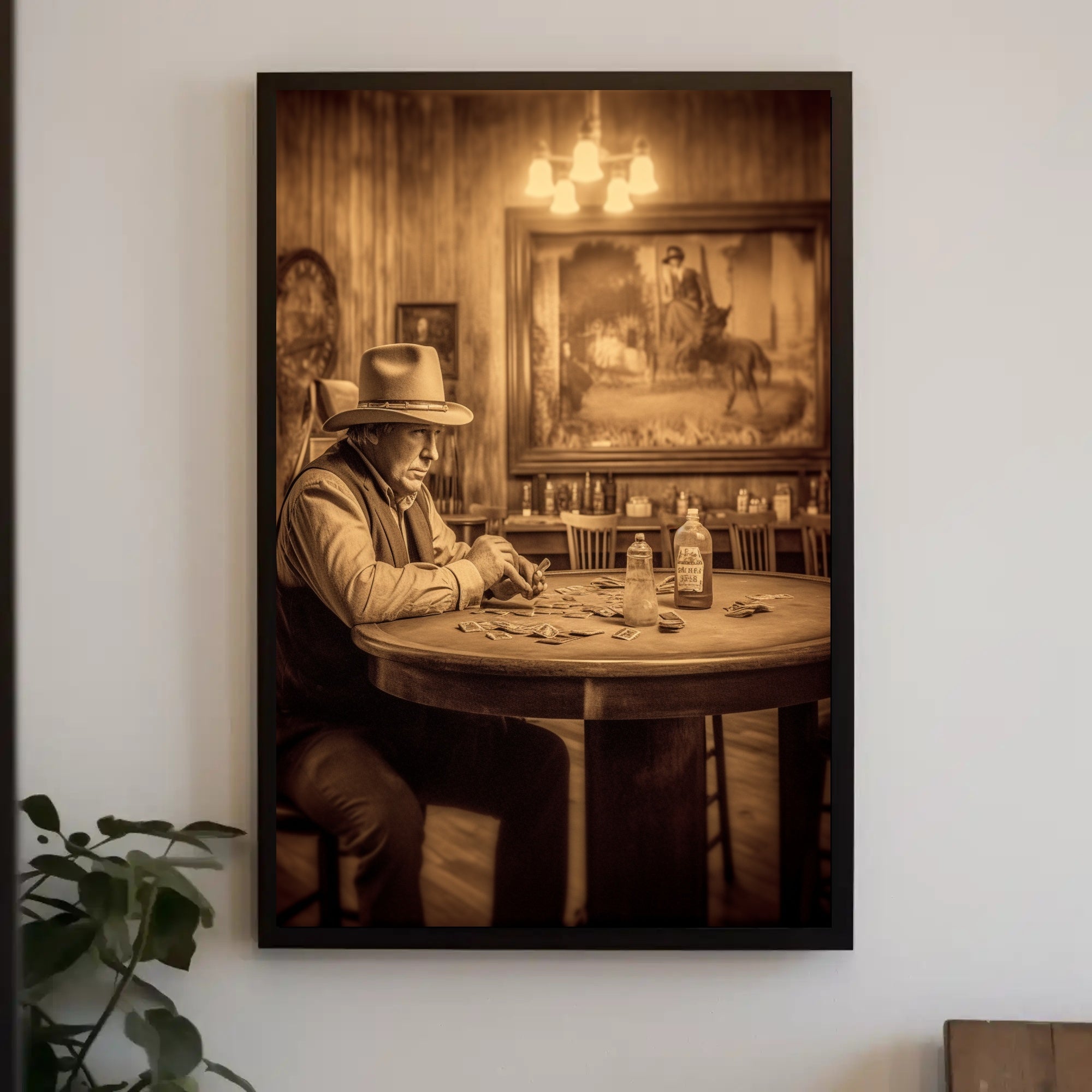 Western Card Game Poster