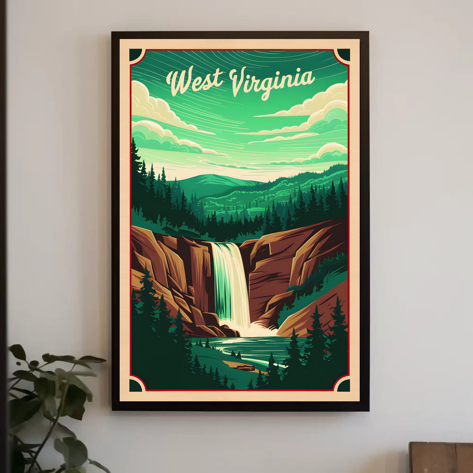West Virginia Waterfall Poster