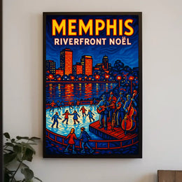 Memphis Riverfront Noël Poster