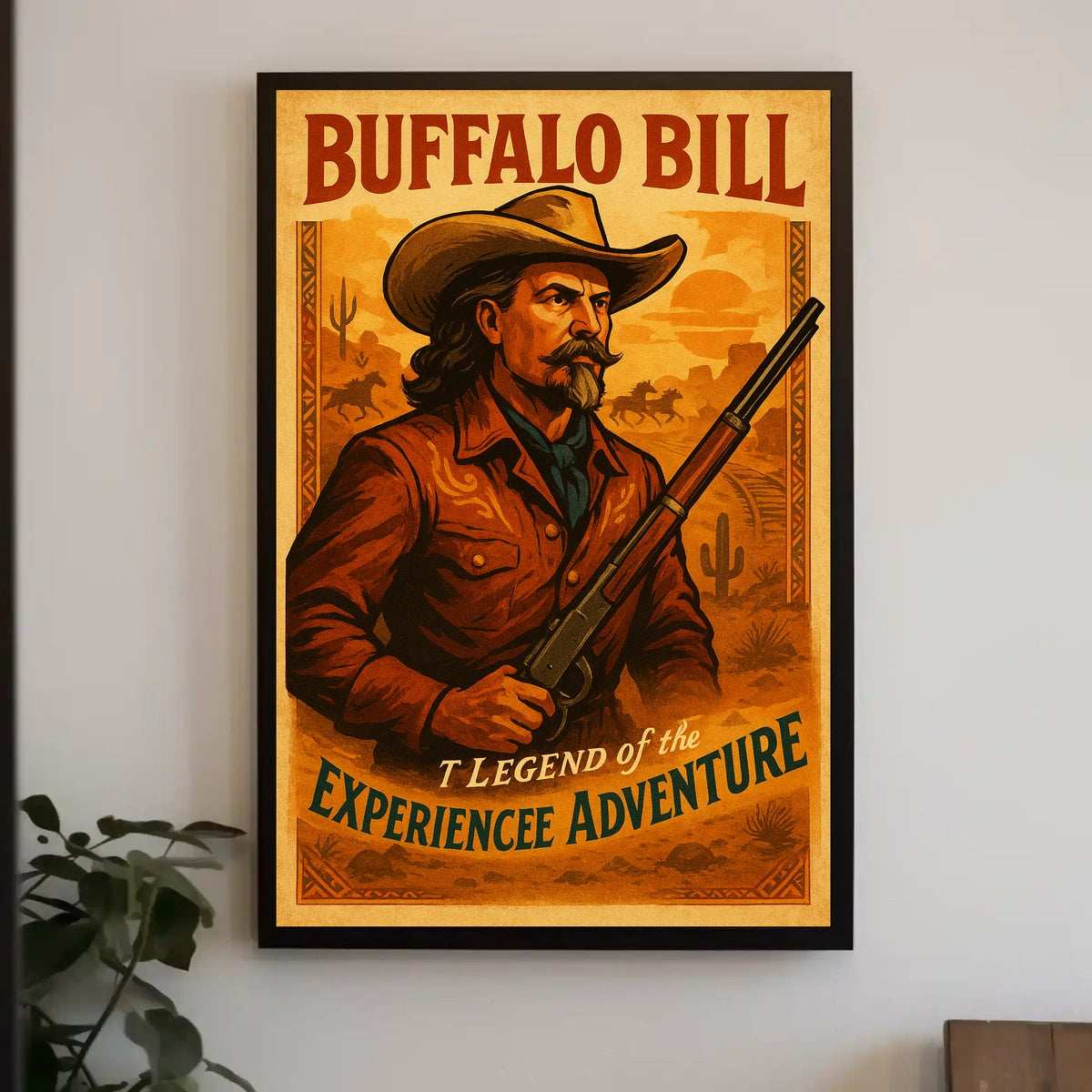 Buffalo Bill Legend Of Adventure Poster Vintage Wall Art