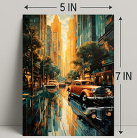 Vintage Cityscape Vintage Poster