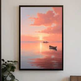 Serene Sunset Glow: Abstract, Artistic, or Pop Culture Poster