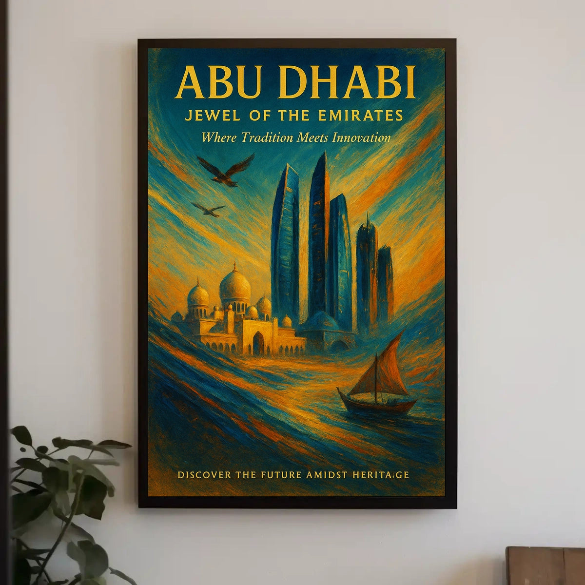 Abu Dhabi Jewel Cityscape Travel Poster