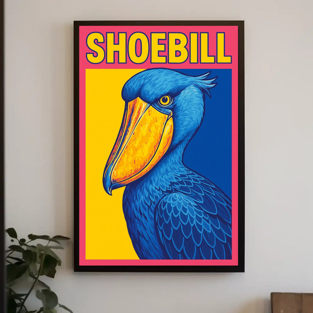 Shoebill Illustration Poster
