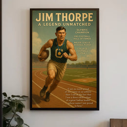 Jim Thorpe Legendary Athlete Poster