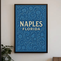 Naples Florida Scenic Poster Wall Art Beach Coastal Sunset