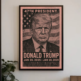 Trump Legacy Triumphant Vision Retro 80s Poster