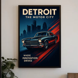 Detroit The Motor City Poster