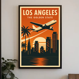 Los Angeles Vintage Travel Poster