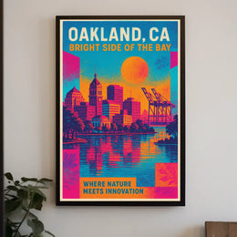 Oakland, Ca Bright Side Of The Bay Poster