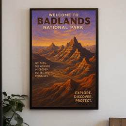 Welcome to Badlands National Park Poster