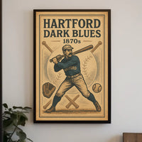 Hartford Dark Blues 1870S Baseball Poster