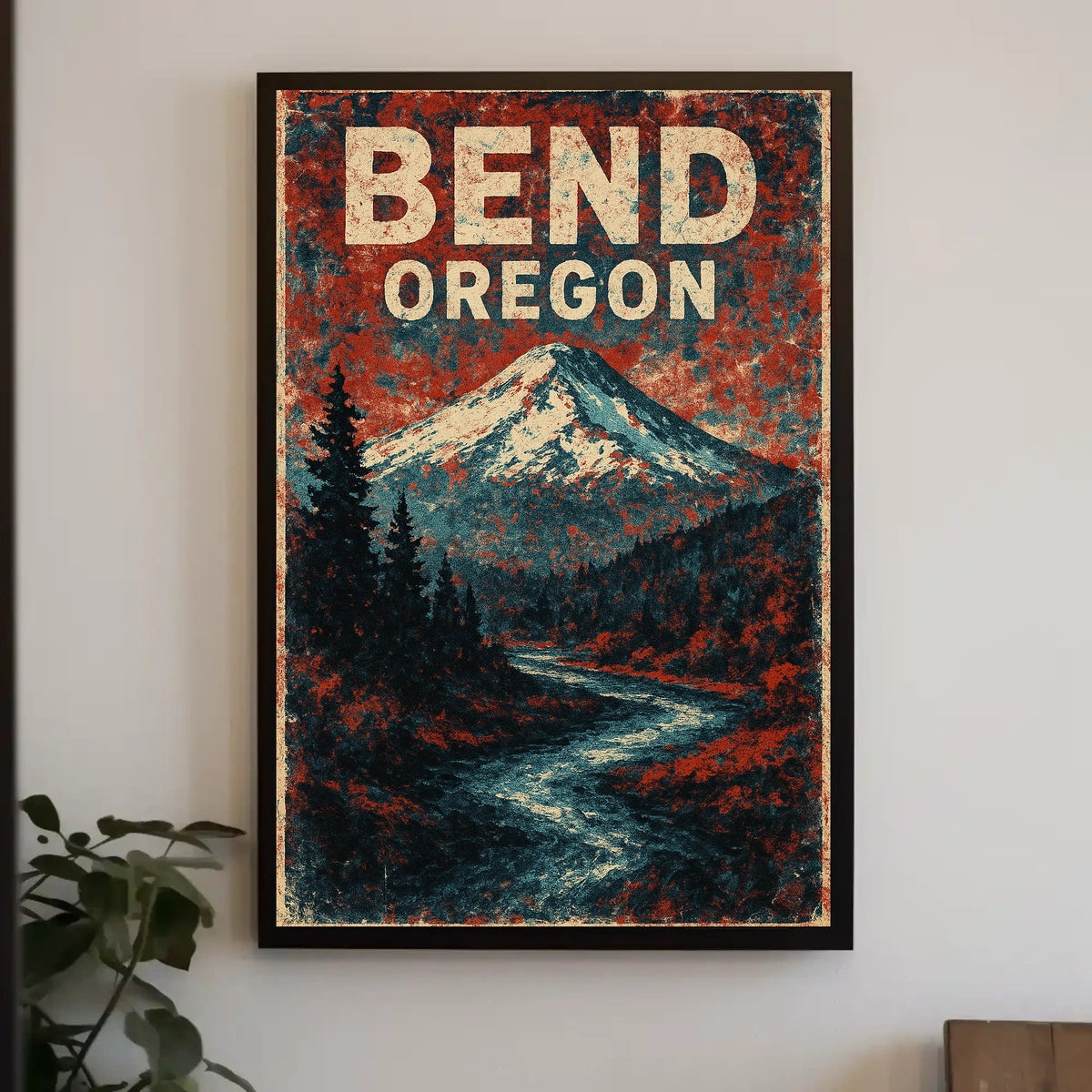 Bend Oregon Scenic Wanderlust Photography Realism Poster