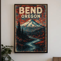 Bend Oregon Scenic Wanderlust Photography Realism Poster