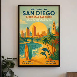 Welcome to San Diego A Coastal Paradise Poster