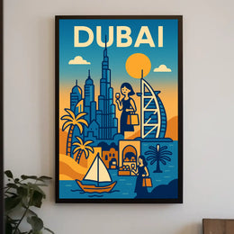 Discover Dubai Description Experience the vibrant blend of tradition Poster