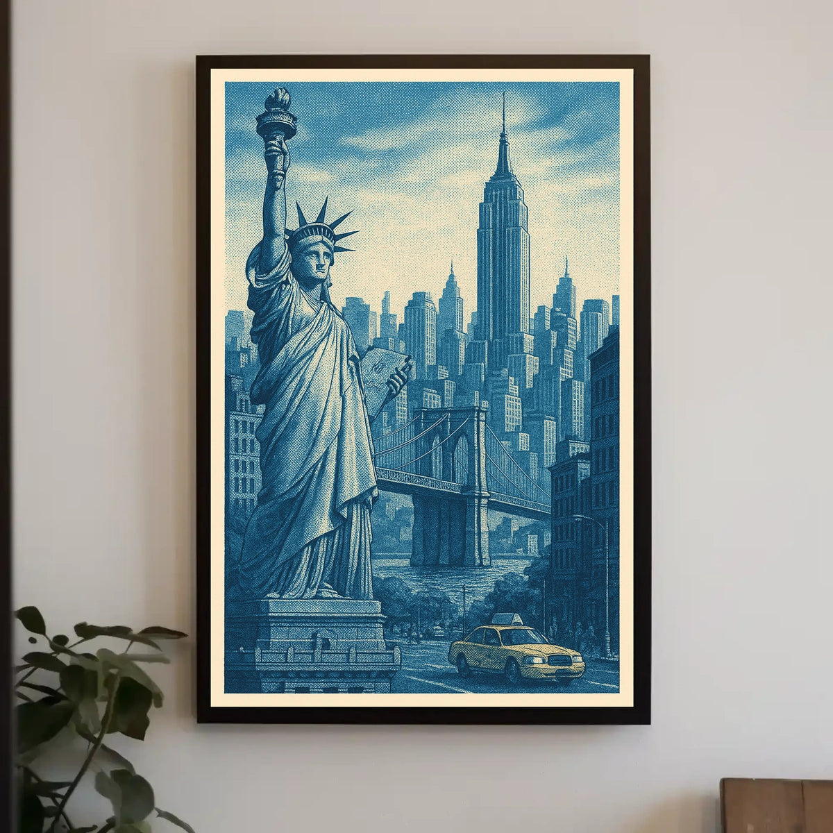 Iconic New York City Poster Wall Art NYC Skyline Decor