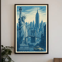 Iconic New York City Poster Wall Art NYC Skyline Decor