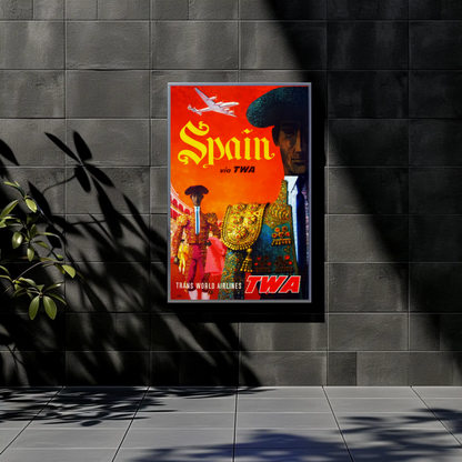 Fly TWA to Spain Travel Poster