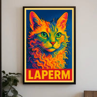 LaPerm Cat Art Poster