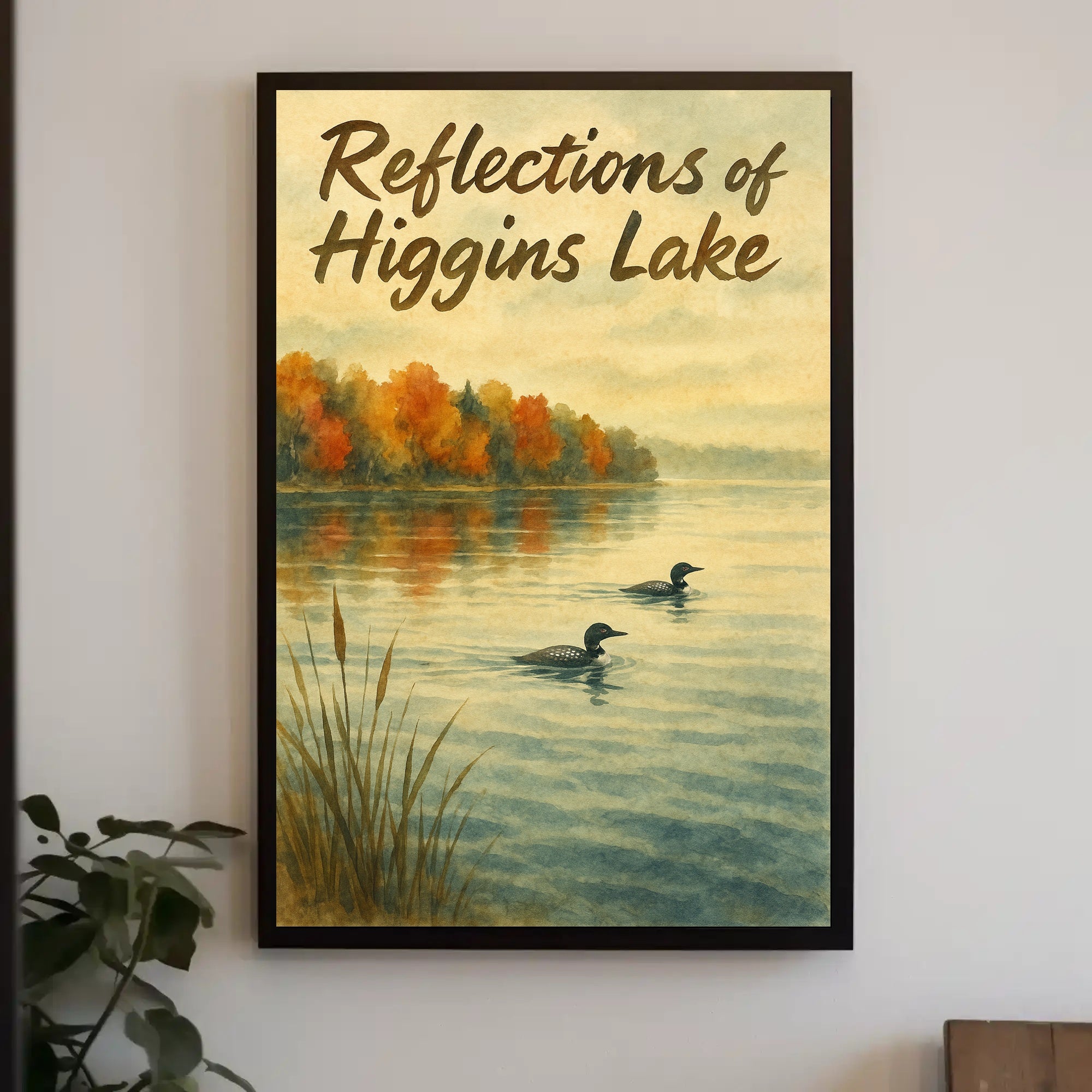 Reflections of Higgins Lake Nature-Themed Poster