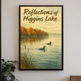 Reflections of Higgins Lake Nature-Themed Poster