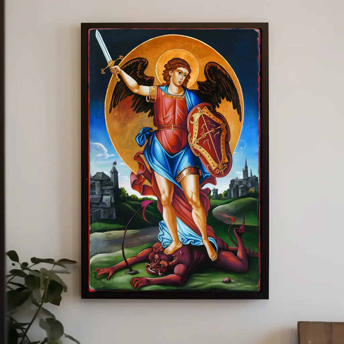 Archangel Michael Defeating the Devil Poster