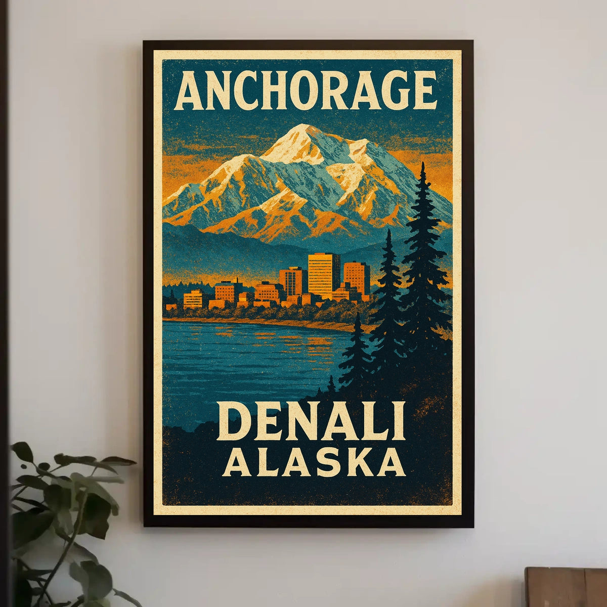 Anchorage and Denali, Alaska Poster