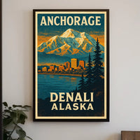 Anchorage and Denali, Alaska Poster