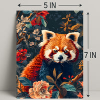 Red Panda Nature Whimsy: Stunning Vibrant Animal Poster