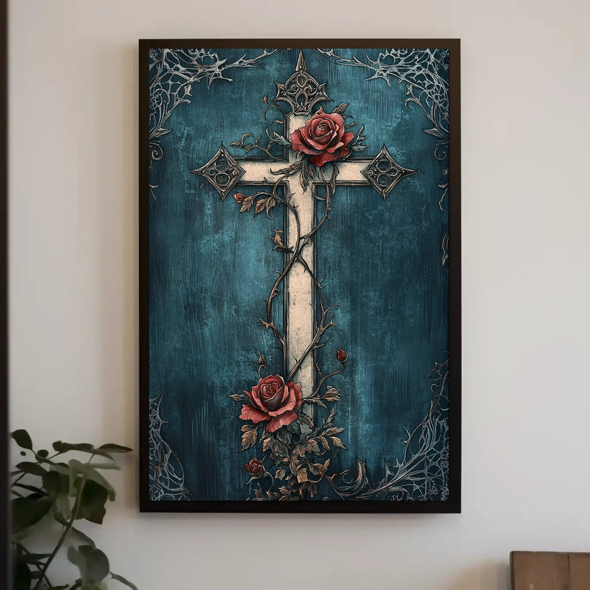 Roses and Thorns Gothic Design Artistic and Pop Culture Poster