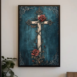 Roses and Thorns Gothic Design Artistic and Pop Culture Poster